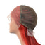 HiArt Hair Virgin Red Fancy Color Straight Human Hair 13x4 Transparent Lace Bob Wig Fast Shipping