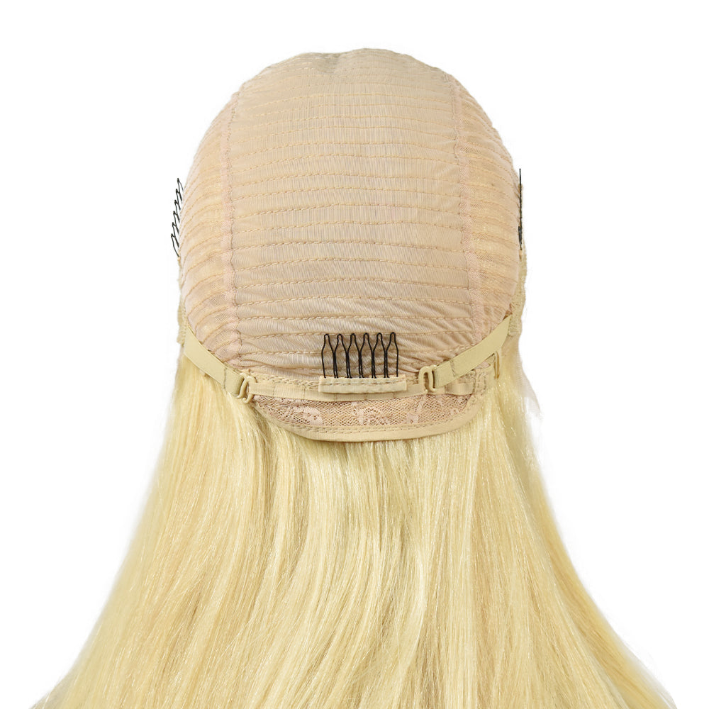 HiArt Hair Virgin Blonde Color 613 Straight Human Hair 13x4 HD Lace Wig Fast Shipping