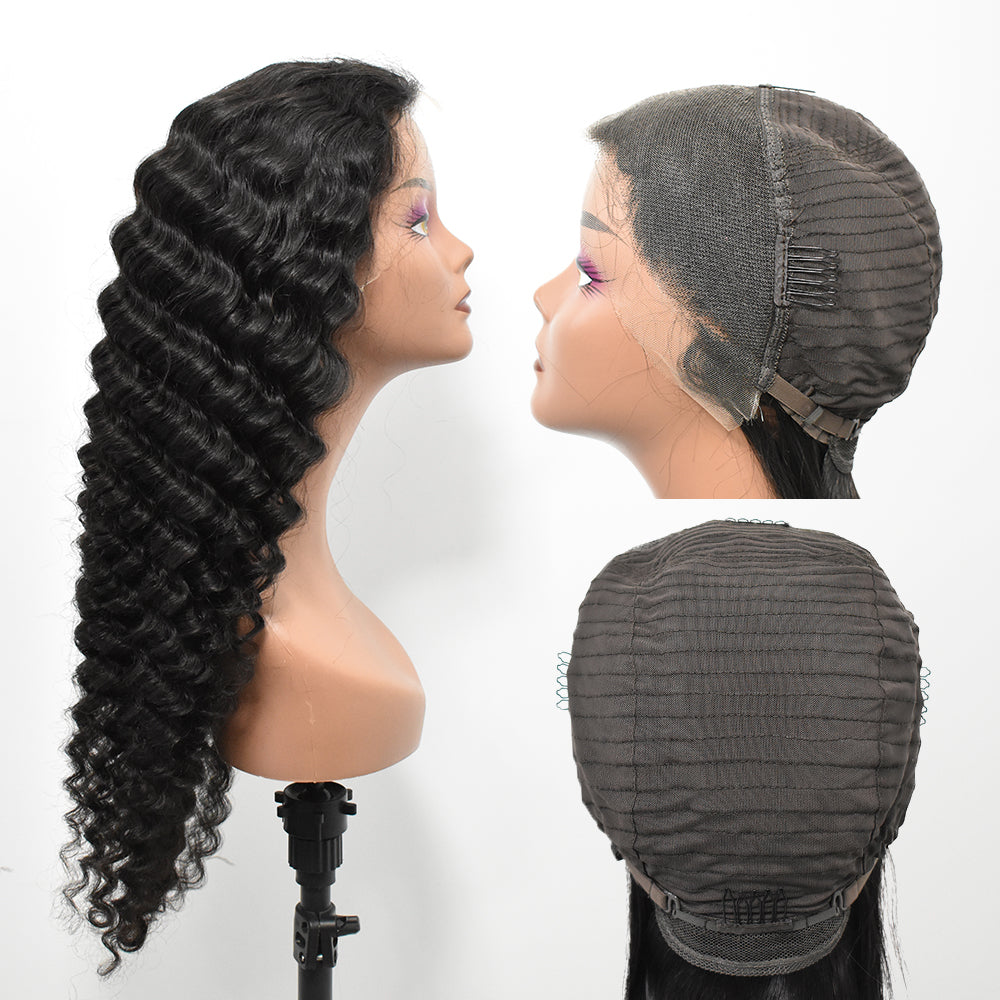 HiArt Hair Virgin Deep Wave Human Hair 13x4 HD Lace Wig Fast Shipping