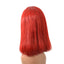 HiArt Hair Virgin Red Fancy Color Straight Human Hair 13x4 Transparent Lace Bob Wig Fast Shipping