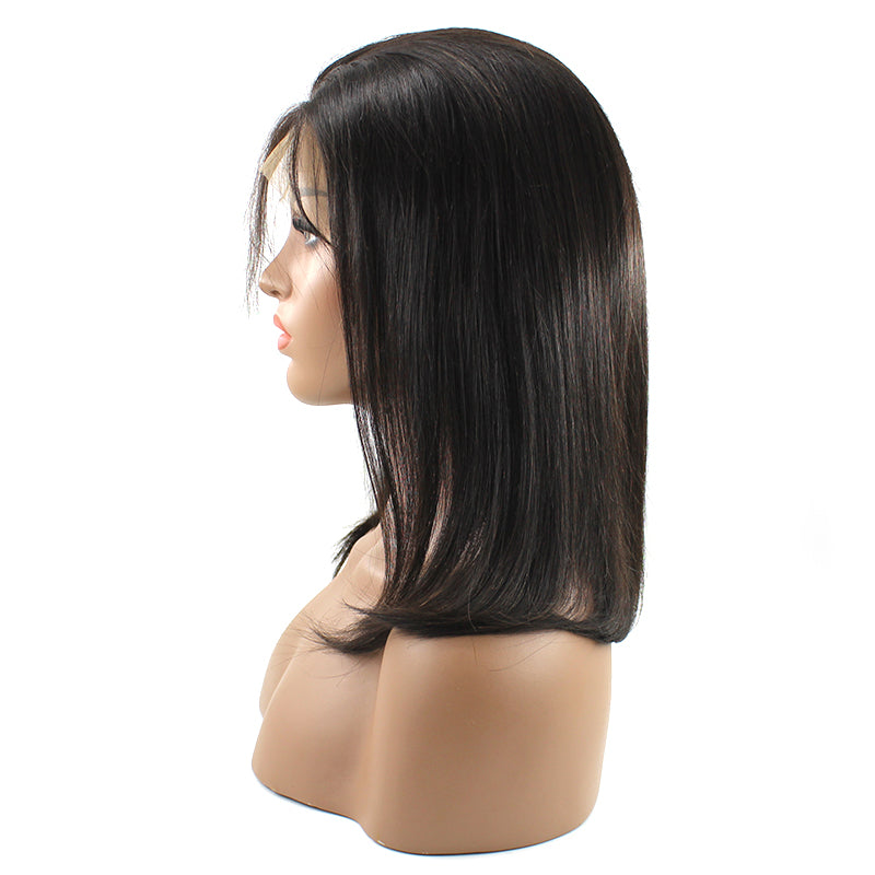 HiArt Hair Virgin Natural Fancy Color Straight Human Hair 13x4 Transparent Lace Bob Wig Fast Shipping