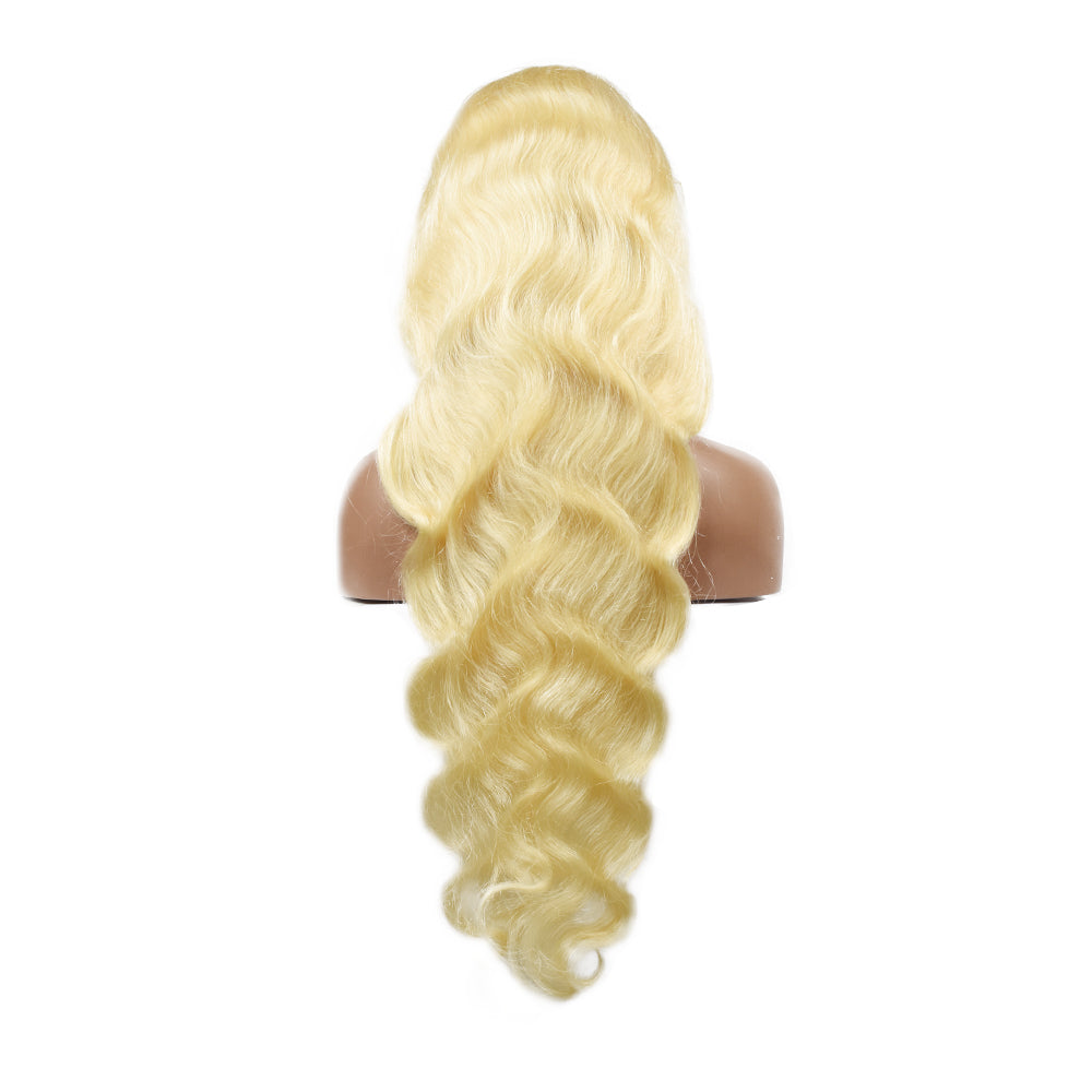 HiArt Hair Virgin Blonde Color 613 Body Wave Human Hair 13x6 HD Lace 200% High Density Wig Fast Shipping