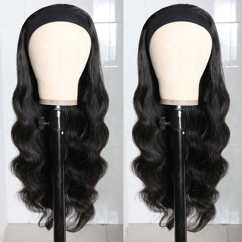 HiArt Hair Virgin Body Wave Human Hair Band Wig Fast Shipping