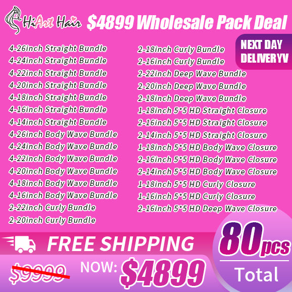 HiArt Hair 80 PCS Wholesale Pack Deal Free Shipping