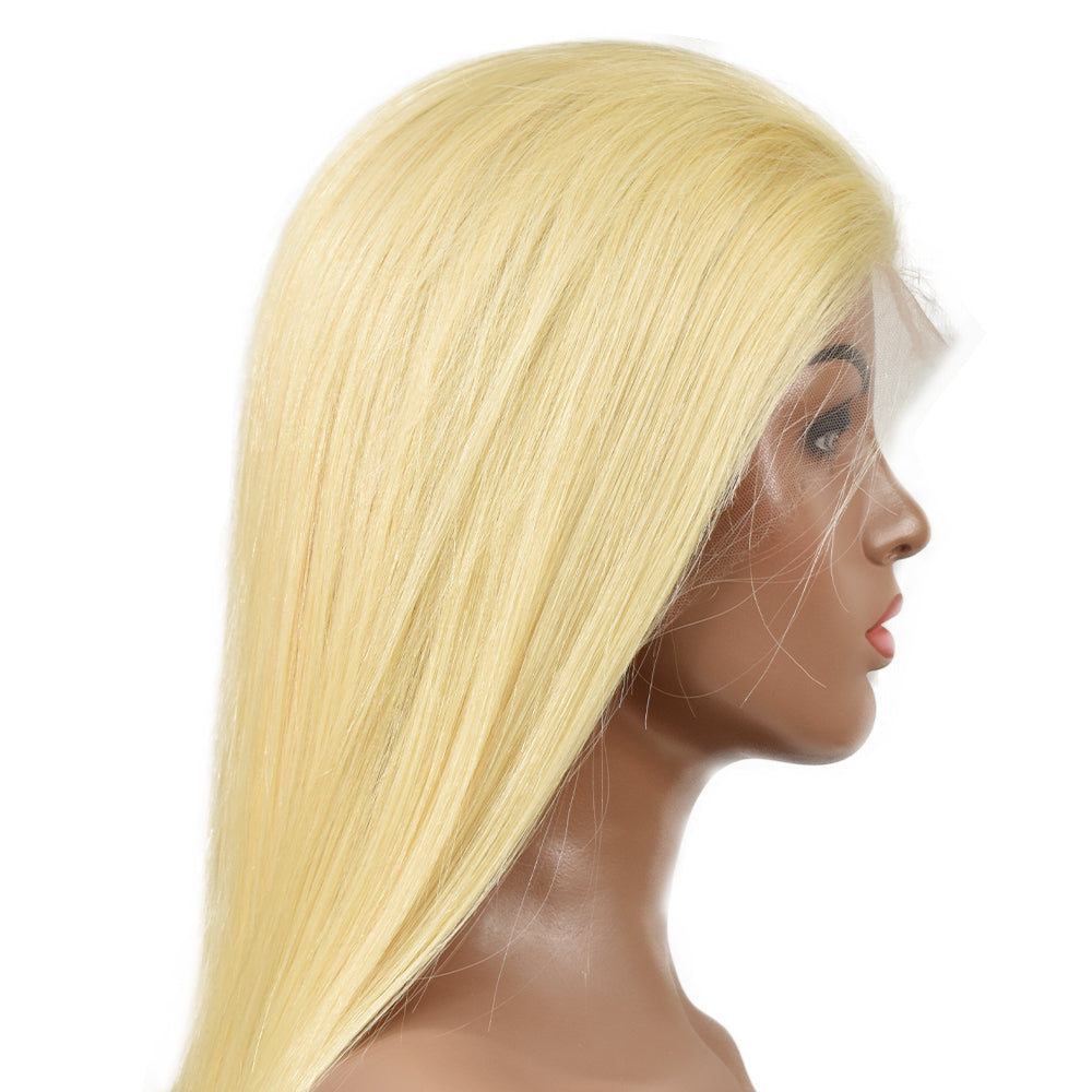 HiArt Hair Virgin Blonde Color 613 Straight Human Hair 13x4 HD Lace Wig Fast Shipping