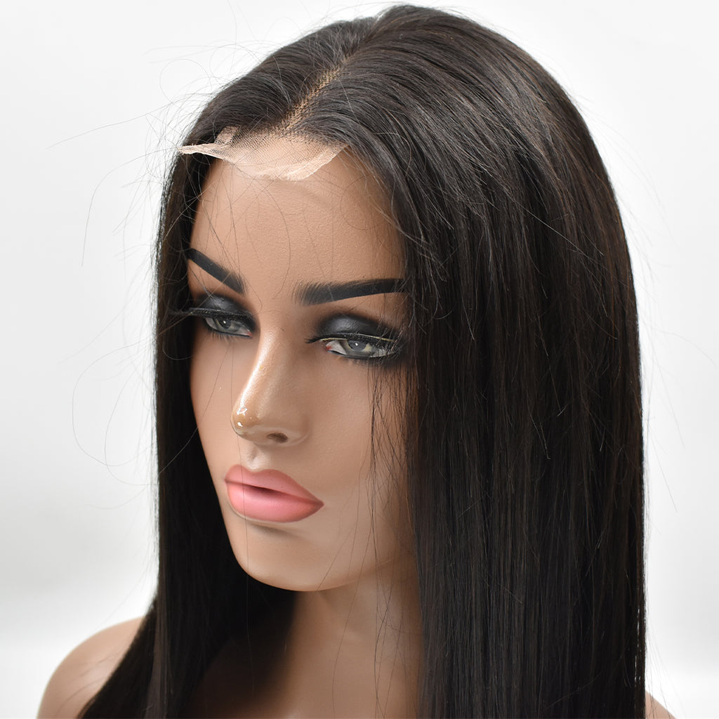 HiArt Hair Virgin Straight Human Hair 2x6 HD Lace Wig 200% High Density Fast Shipping