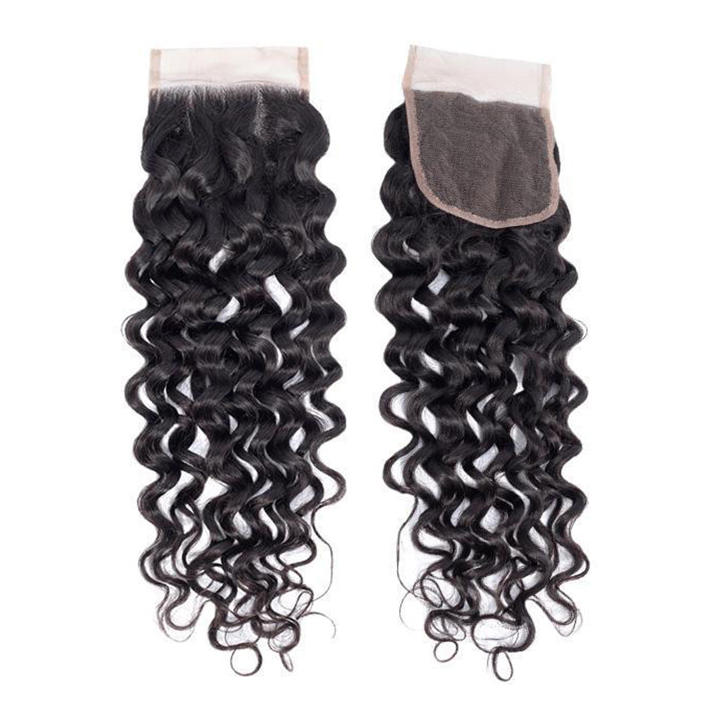 HiArt Hair Virgin Water Wave Human Hair 4x4 HD Lace Closure Fast Shipping