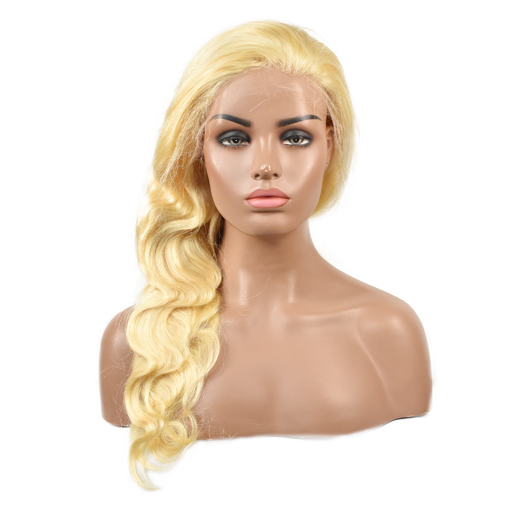 HiArt Hair Virgin Blonde Color 613 Body Wave Human Hair 13x4 HD Lace Wig Fast Shipping