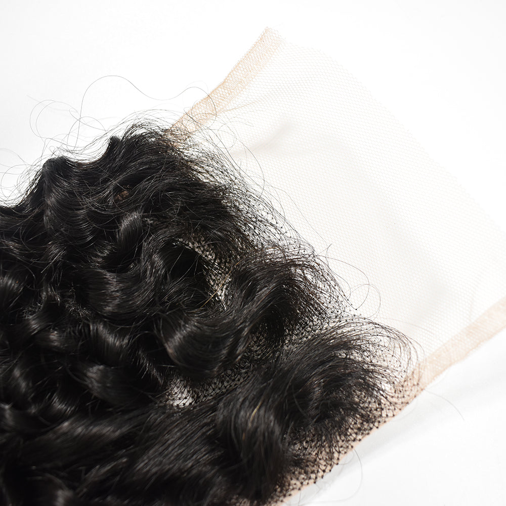 HiArt Hair Virgin Curly Human Hair 4x4 Transparent Lace Closure Fast Shipping