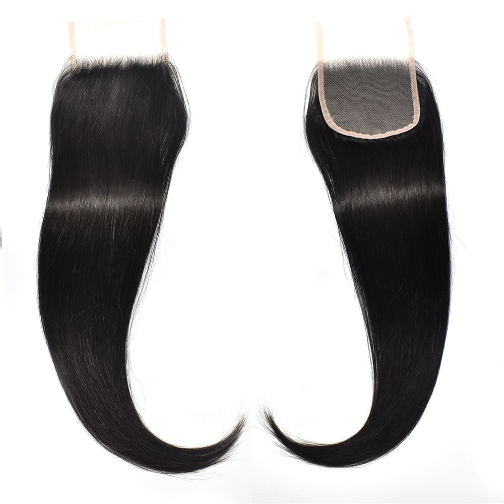 HiArt Hair Virgin Straight Human Hair 4x4 Transparent Lace Closure Fast Shipping