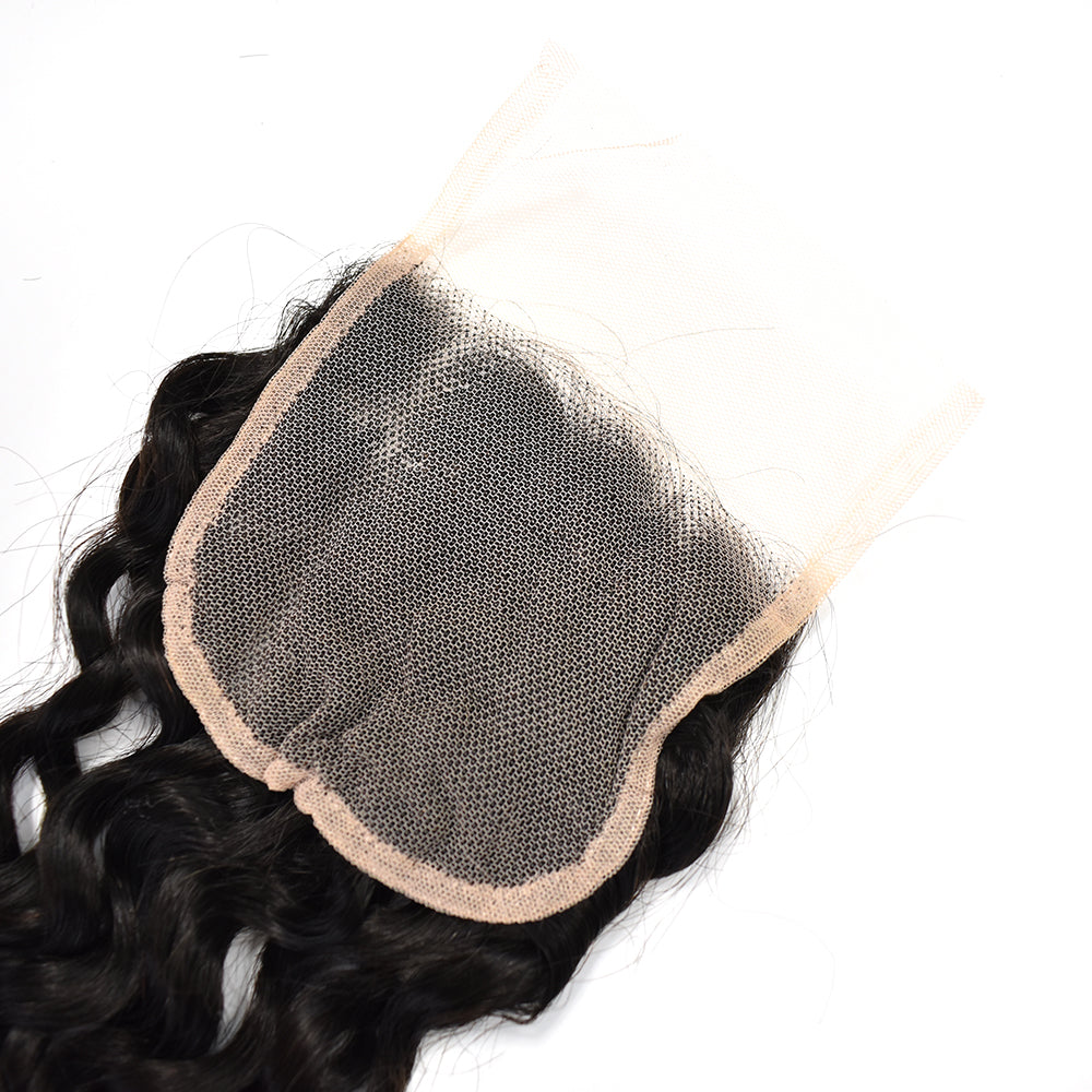 HiArt Hair Virgin Water Wave Human Hair 4x4 Transparent Lace Closure Fast Shipping