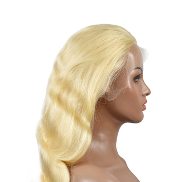 HiArt Hair Virgin Blonde Color 613 Body Wave Human Hair 13x4 Transparent Lace Wig Fast Shipping