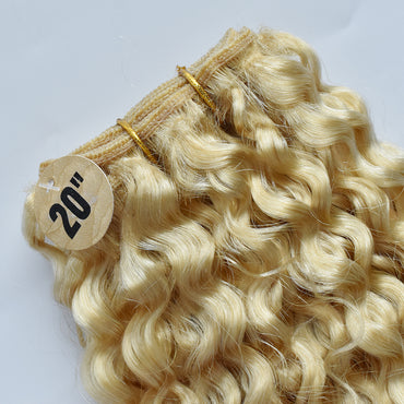 HiArt Hair Virgin Brazilian Blonde Color 613 Curly Hair Weaving Human Hair Bundles Fast Shipping