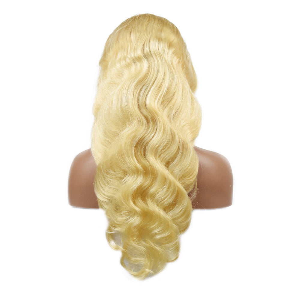 HiArt Hair Virgin Blonde Color 613 Body Wave Human Hair 5x5 Transparent Lace Wig Fast Shipping