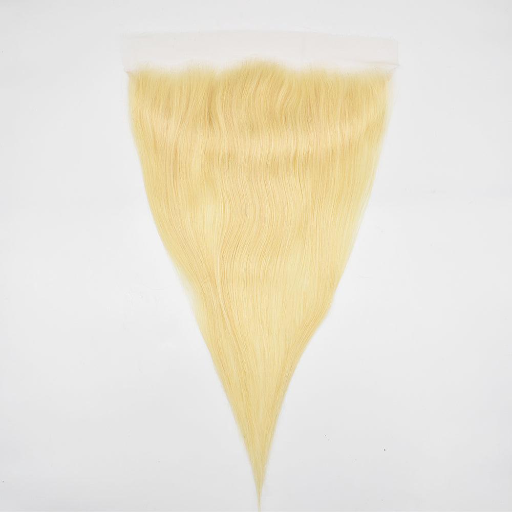 HiArt Hair Virgin Blonde Color 613 Straight Human Hair 13x4 Transparent Lace Frontal Fast Shipping