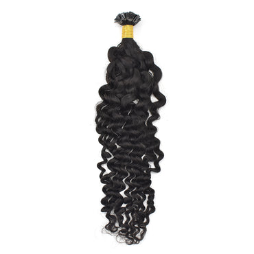 HiArt Hair Virgin Brazilian Curly Flat Tip Hair Extensions For Black Women Fast Shipping