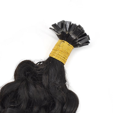 HiArt Hair Virgin Brazilian Curly Flat Tip Hair Extensions For Black Women Fast Shipping