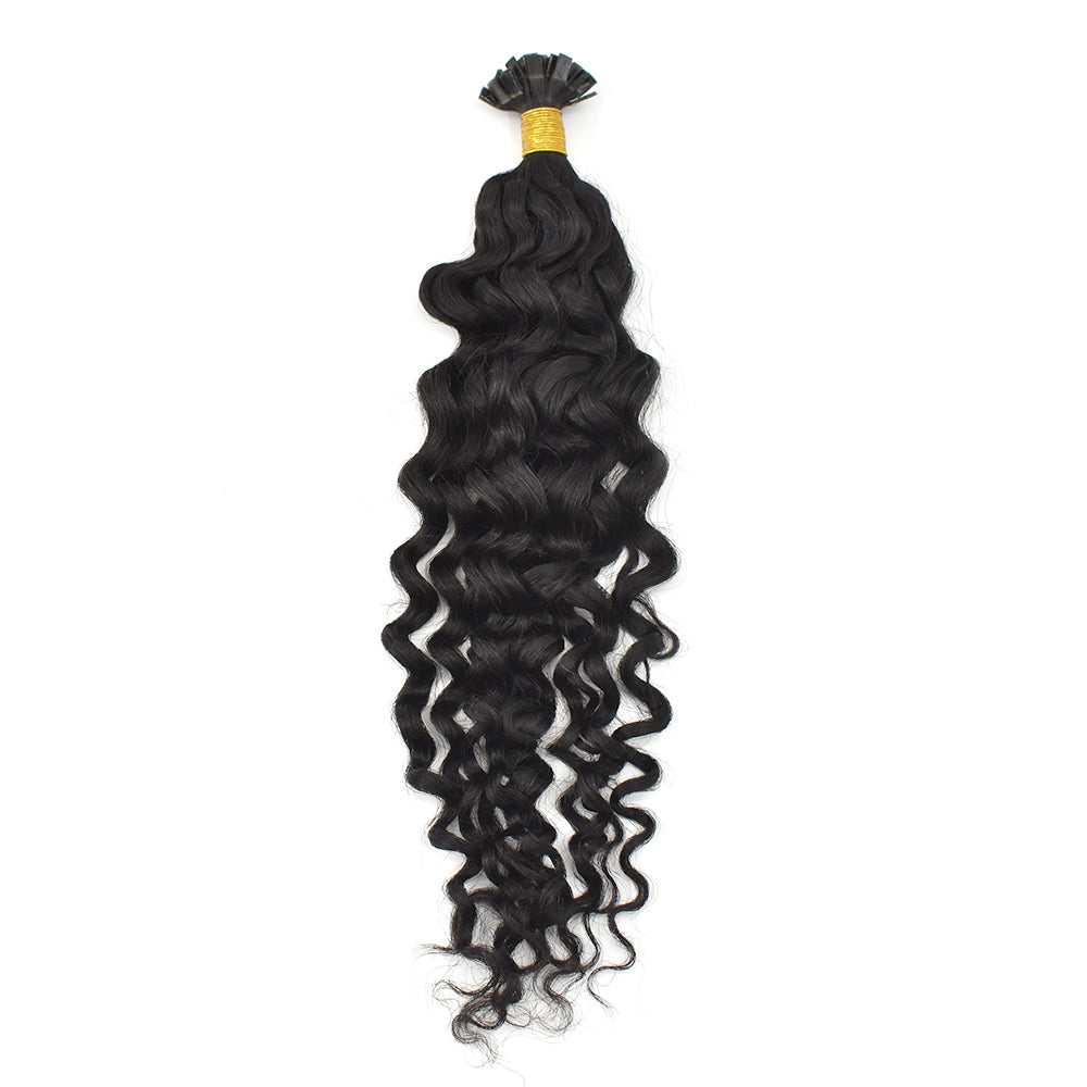 HiArt Hair Virgin Brazilian Water Wave Flat Tip Hair Extensions For Black Women Fast Shipping