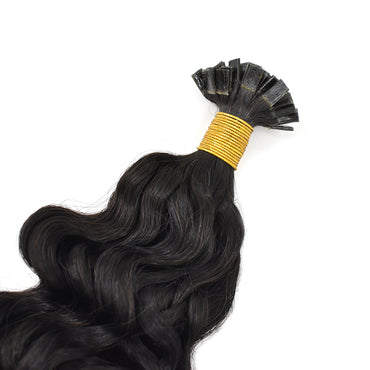 HiArt Hair Virgin Brazilian Water Wave Flat Tip Hair Extensions For Black Women Fast Shipping