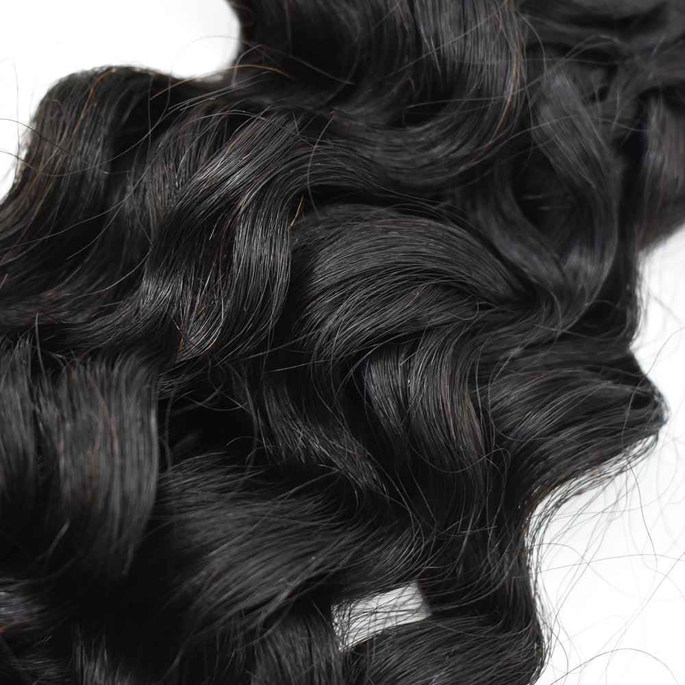 HiArt Hair Virgin Brazilian Water Wave Flat Tip Hair Extensions For Black Women Fast Shipping