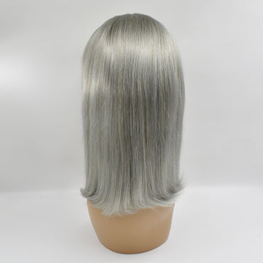 #Grey Straight 13x4 Transparent Bob Wig