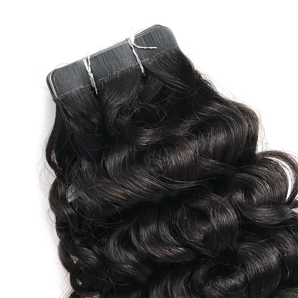 HiArt Hair Virgin Brazilian Curly Tape In Hair Extensions For Black Women Fast Shipping