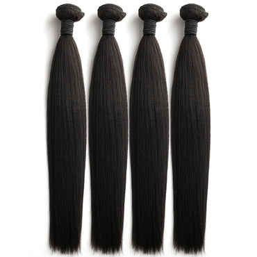 HiArt Hair Virgin Brazilian Yaki Straight Hair Weaving Human Hair Bundles Fast Shipping