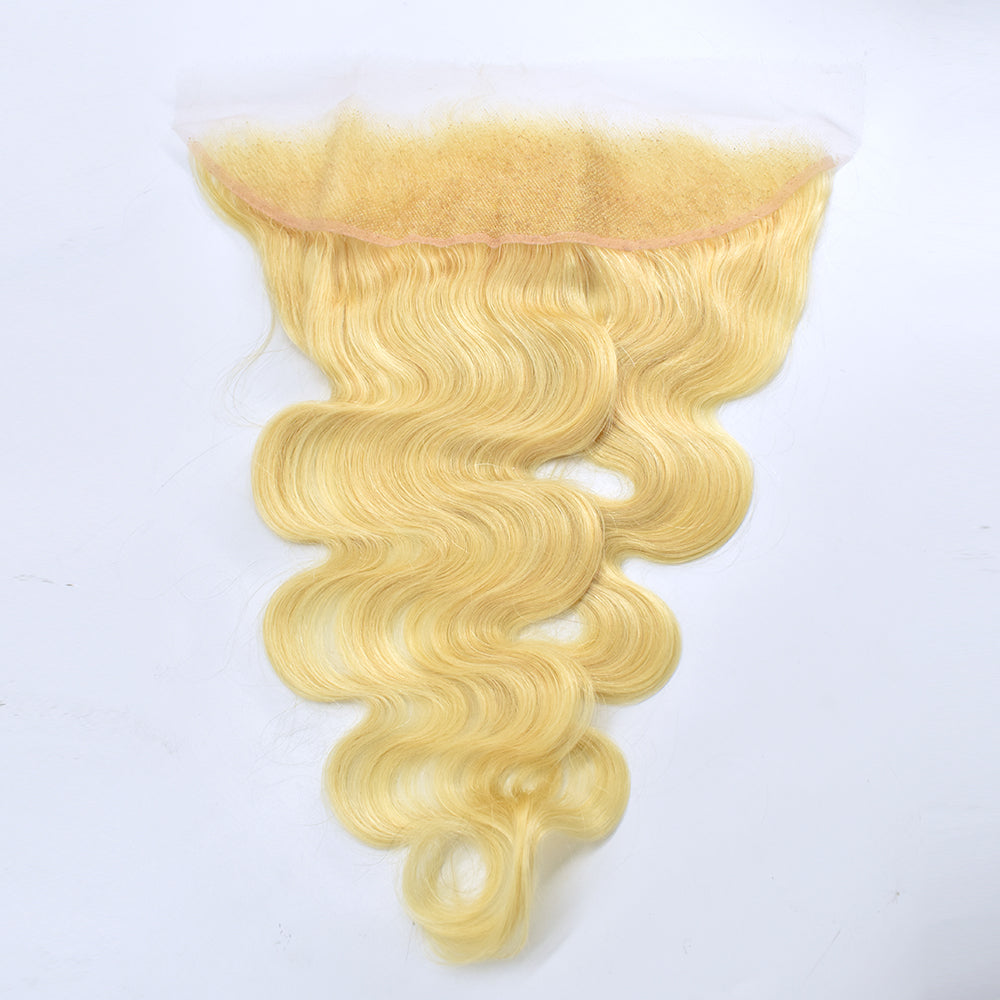 HiArt Hair Virgin Blonde Color 613 Body Wave Human Hair 13x4 HD Lace Frontal Fast Shipping