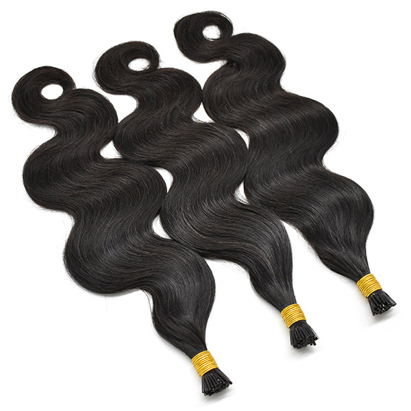 HiArt Hair Virgin Brazilian Body Wave I Tip Hair Extensions For Black Women Fast Shipping