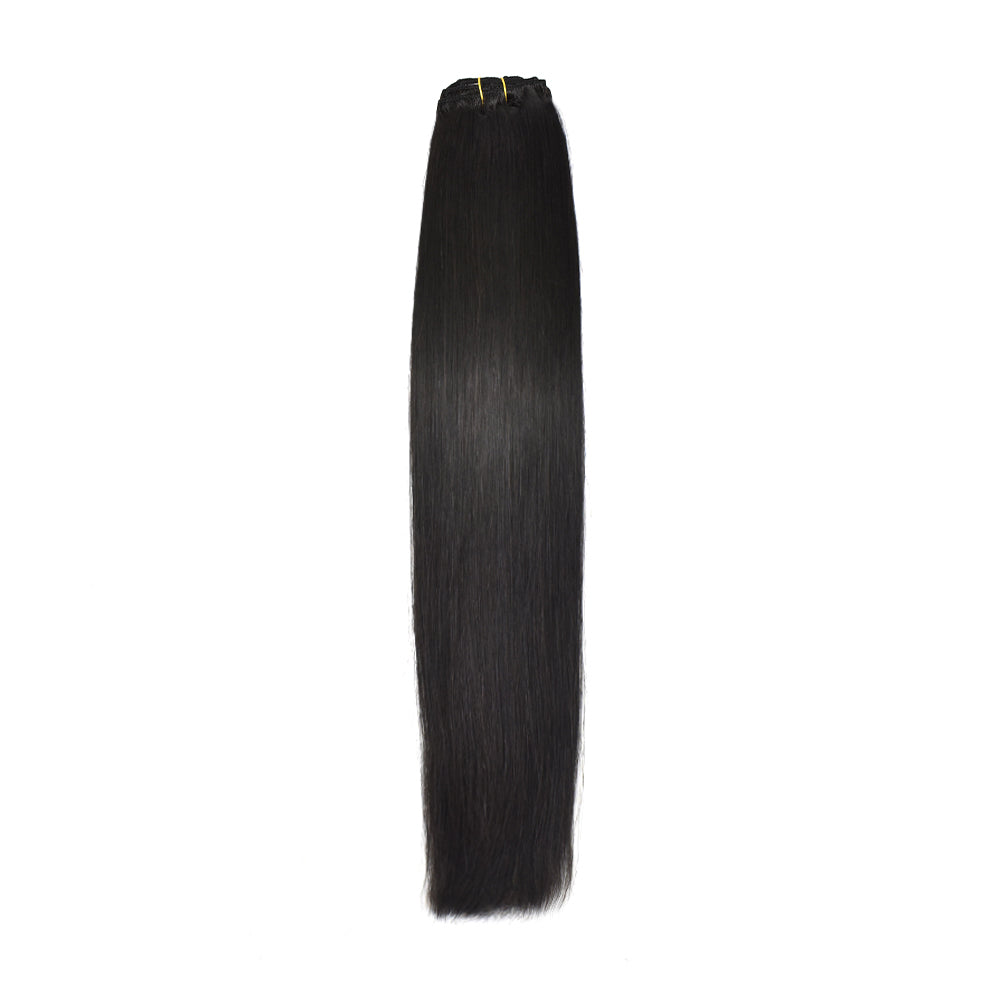 HiArt Hair Virgin Brazilian Straight Clip In Hair Extensions For Black Women Fast Shipping