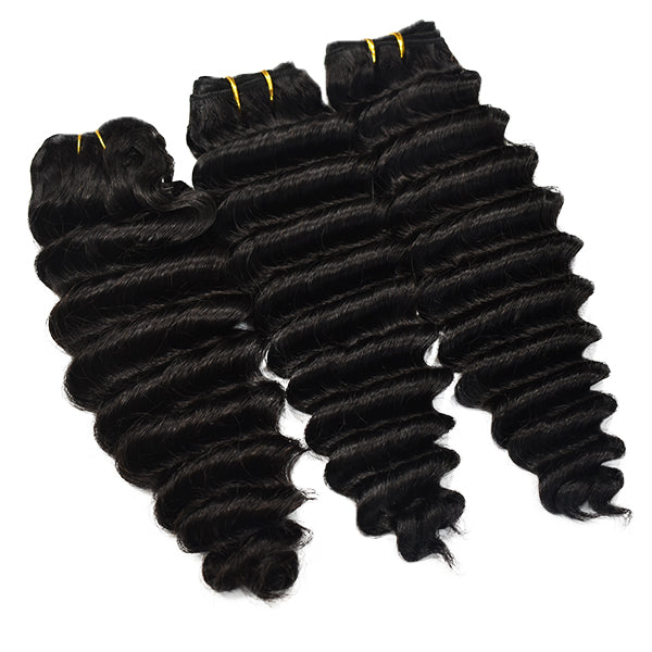 HiArt Hair Virgin Brazilian Deep Wave Hair Weaving Human Hair Bundles Fast Shipping