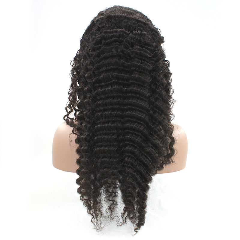 HiArt Hair Virgin Deep Wave Human Hair 13x4 Transparent Lace Wig Fast Shipping