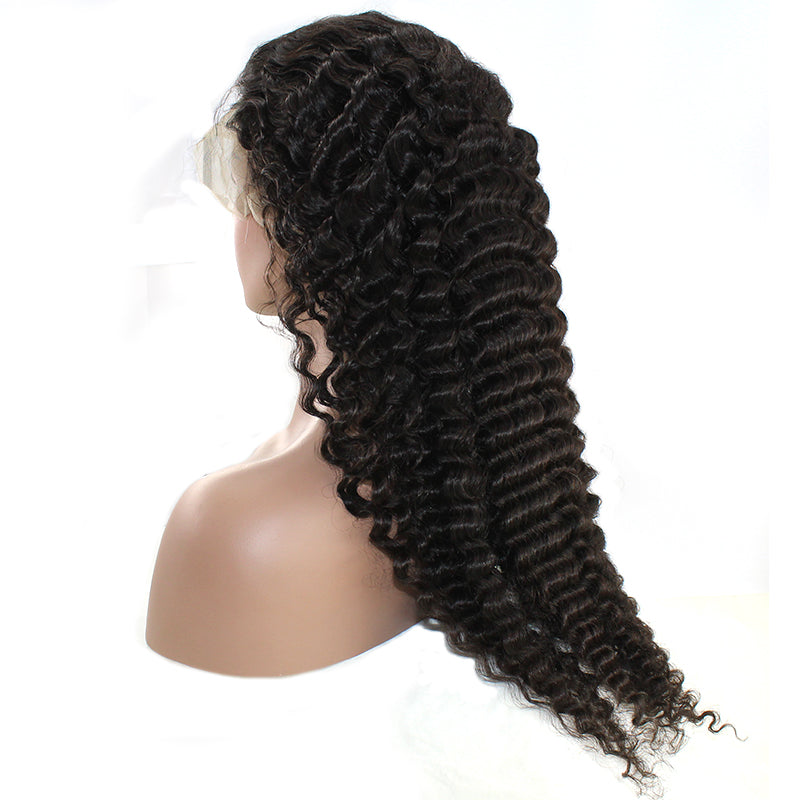 HiArt Hair Virgin Deep Wave Human Hair 13x4 Transparent Lace Wig Fast Shipping