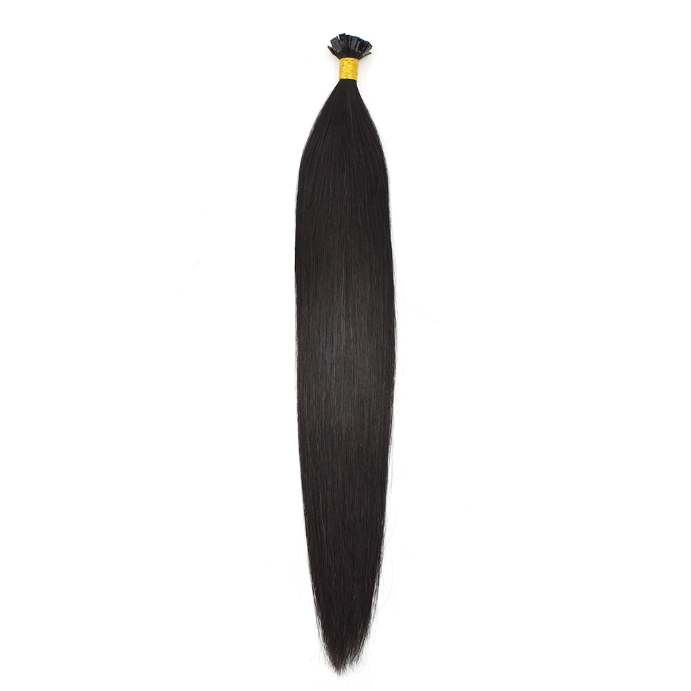 HiArt Hair Virgin Brazilian Straight Flat Tip Hair Extensions For Black Women Fast Shipping