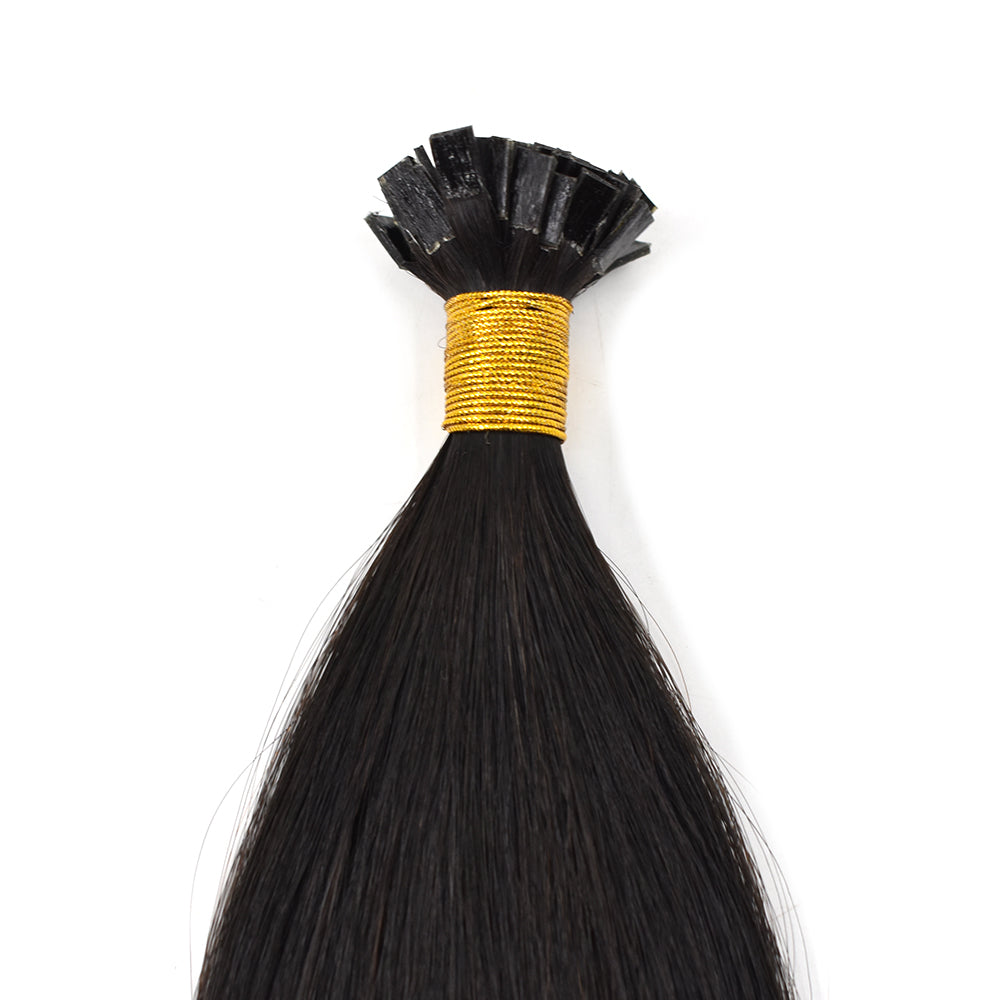 HiArt Hair Virgin Brazilian Straight Flat Tip Hair Extensions For Black Women Fast Shipping