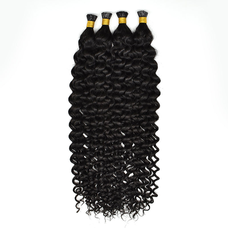 HiArt Hair Virgin Brazilian Kinky Curly I Tip Hair Extensions For Black Women Fast Shipping