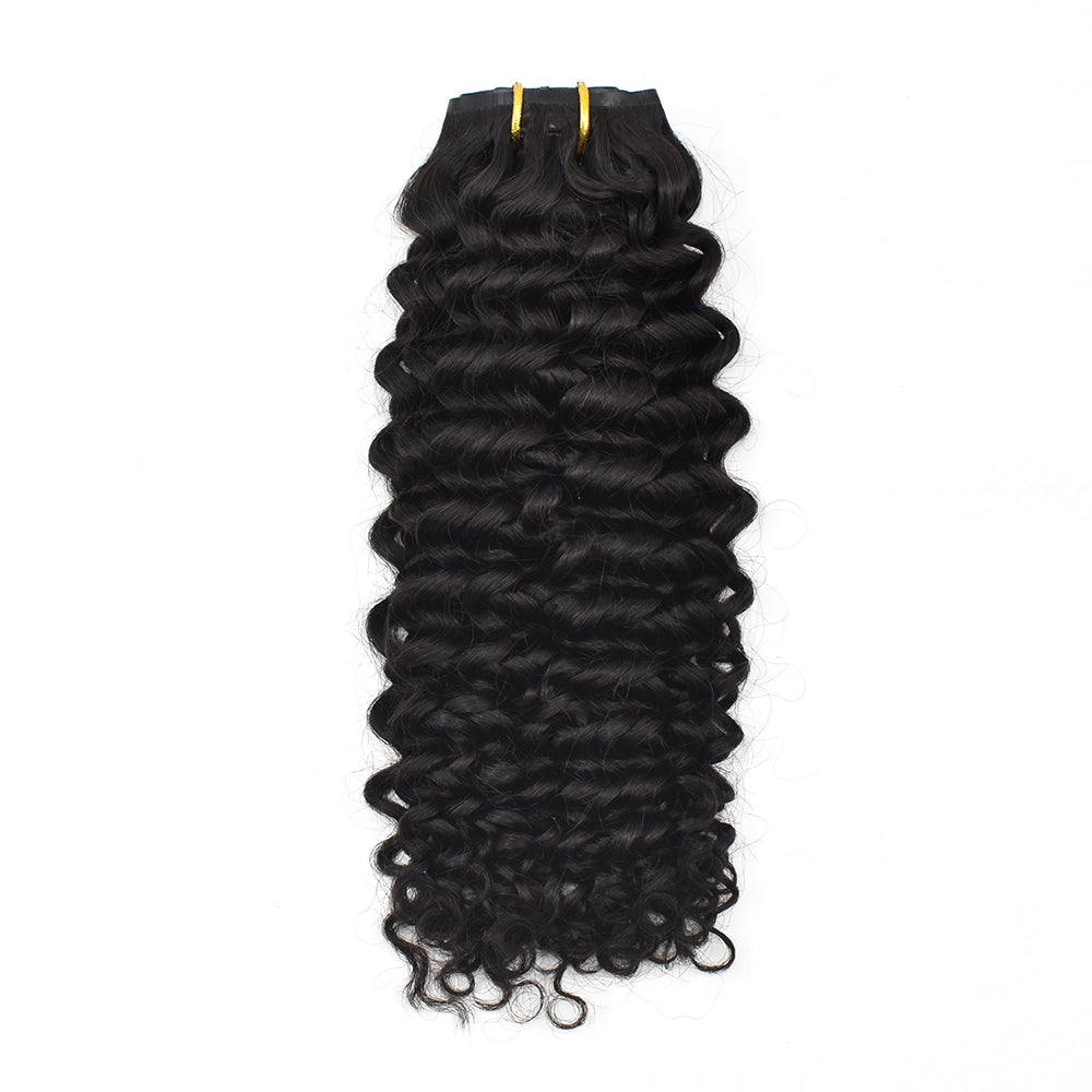 HiArt Hair Virgin Curly Pu Seamless Clip In Hair Extensions For Black Women Fast Shipping