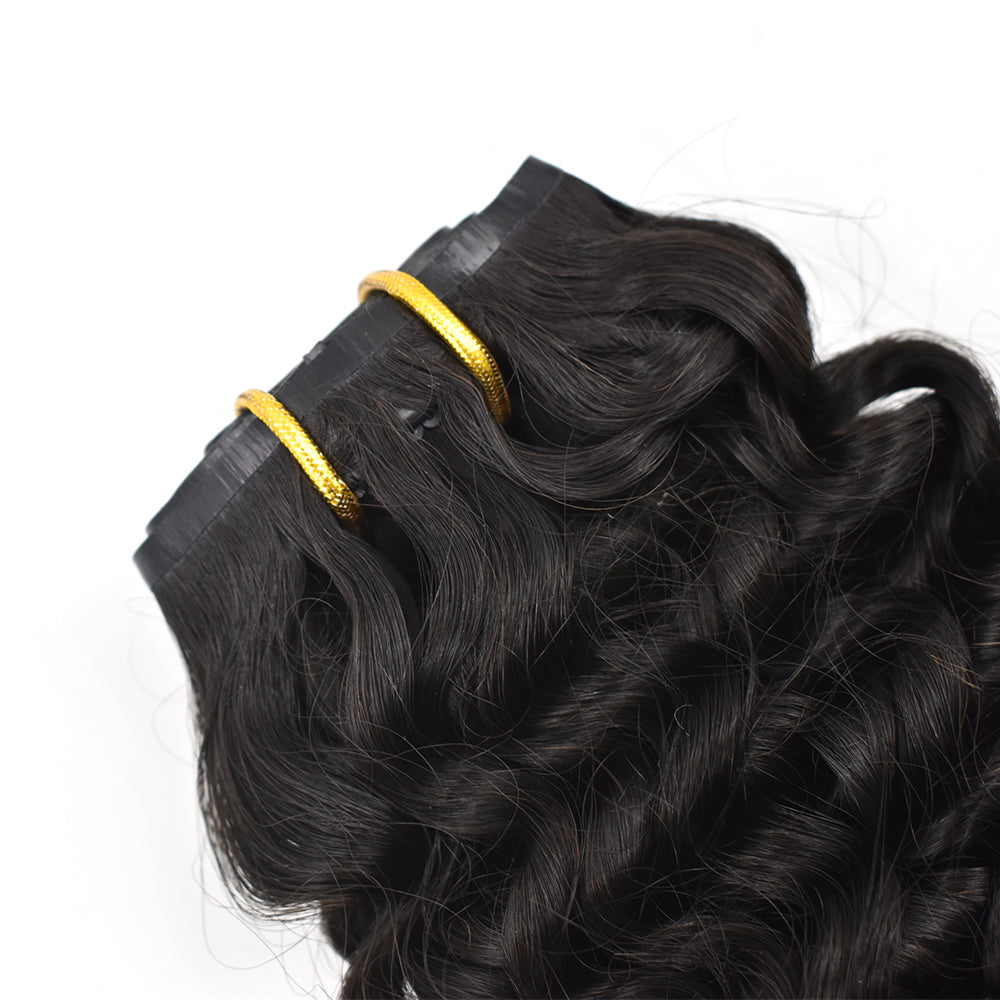 HiArt Hair Virgin Curly Pu Seamless Clip In Hair Extensions For Black Women Fast Shipping