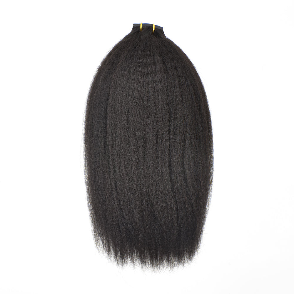 HiArt Hair Virgin Kinky Straight Pu Seamless Clip In Hair Extensions For Black Women Fast Shipping