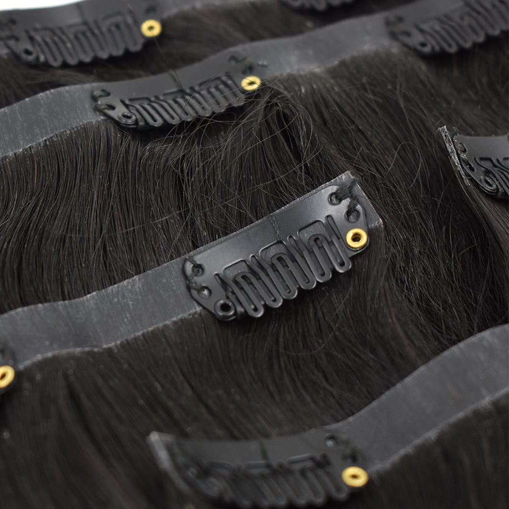 HiArt Hair Virgin Kinky Straight Pu Seamless Clip In Hair Extensions For Black Women Fast Shipping