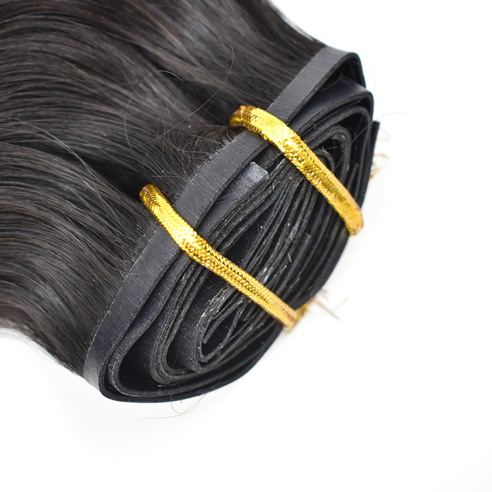 HiArt Hair Virgin Straight Pu Seamless Clip In Hair Extensions For Black Women Fast Shipping