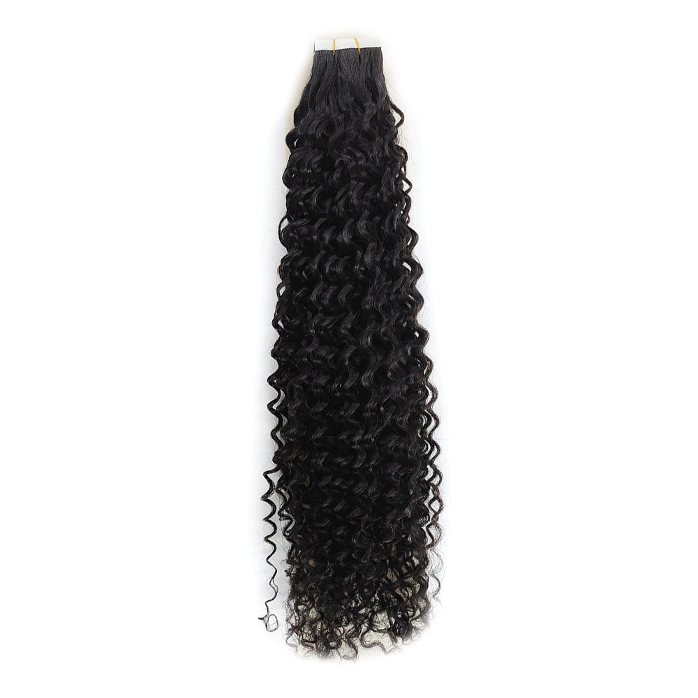 HiArt Hair Virgin Brazilian Kinky Curly Tape In Hair Extensions For Black Women Fast Shipping